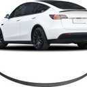 Fit for Tesla Model Y Spoiler Rear Wing 2020-2023 2024 Tesla Model Y Rear Trunk Lip, Sporty Appearance Tesla Model Y Accessories Trunk Spoiler, ABS Matte Carbon Fiber Pattern, Black