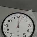 AKCISOT Atomic 14 Inch Wall Clock Analog Clocks for Indoor Kitchen, Battery Operated Clock for Bedroom Office Classroom Living Room(Black)