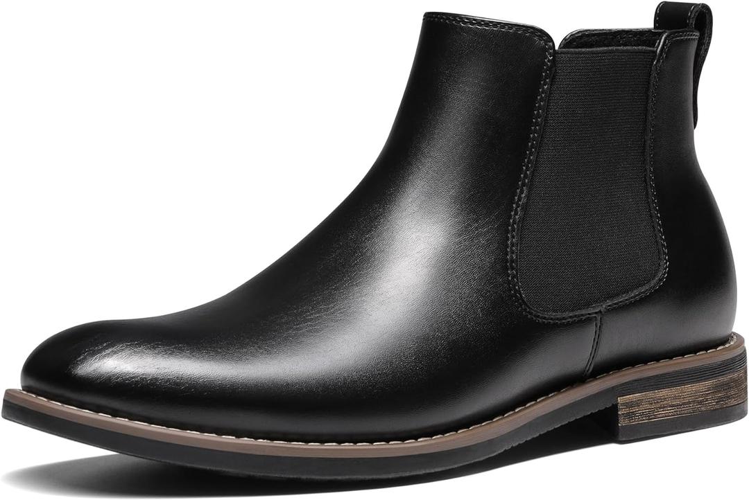 Bruno Marc Men's Suede Leather Chelsea Ankle Boots (9, 1-black)
