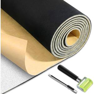 96 x 60 Inch Auto Headliner Fabric Self Adhesive Suede, Black
