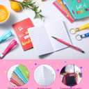 PerKoop 48 Pcs Inspirational Gifts Bulk VBS Notepads 3 x 5 Inch Motivational Ballpoint Pens Keychains Bulk Cute Colorful Journal Notebooks for Office Party Favor Supplies