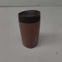 Owala SmoothSip Slider Insulated Stainless Steel Coffee Tumbler, Reusable Iced Coffee Cup, Hot Coffee Travel Mug, BPA Free 12 oz, Grey/Brown (Cozy Cocoa)