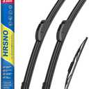 HRSNO 24"+20" Windshield Wipers With 15" Rear Wiper Blade Sets Automotive Replacement for Land Rover Range Rover 2013-2015,Easy For Installation (Pack of 3)
