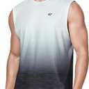 EZRUN Men's Sleeveless Shirt Quick Dry UPF 50+ Swim Beach Shirts Gym Workout Muscle Athletic Summer Tank Top Big and Tall