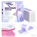 Facial Wax Strips for Hair Removal: Fast Working and Gentle for Face, Eyebrow, Upper Lip, Chin - Waxing Strips Kit for Women - At Home Waxing Kit with 40 Face Wax Strips + 4 Calming Oil Wipes