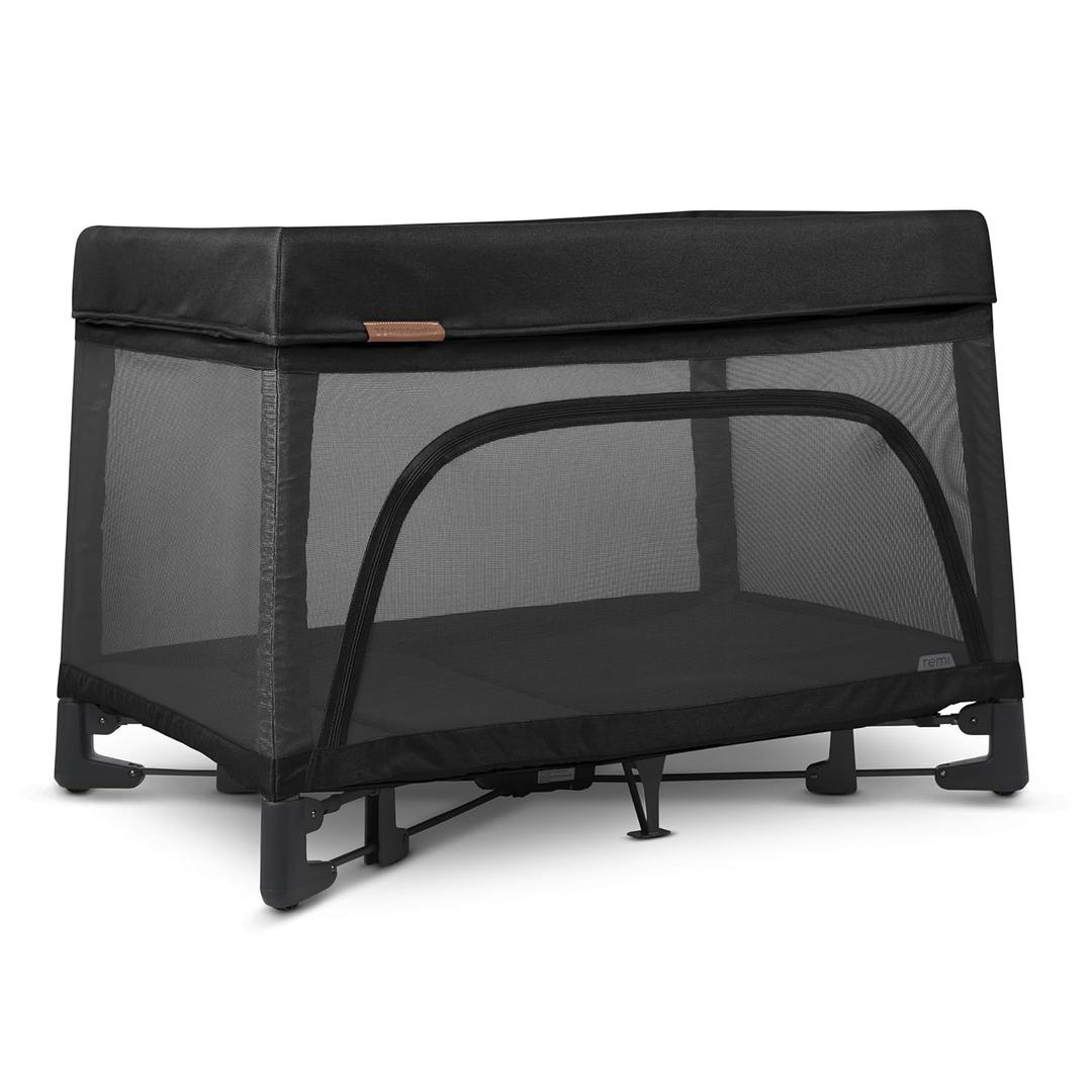 UPPAbaby Remi Playard | Deluxe 3-in-1 Portable Playard, Bedside Bassinet + Travel Crib| Mesh Bassinet, Mattress, Organic Cotton Mattress Cover + Storage Bag Included | Jake (Charcoal)
