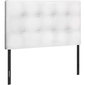 Monarch Specialties I 6002T Bed, Headboard Only, Twin Size, Bedroom, Upholstered, Pu Leather Look, White, Transitional