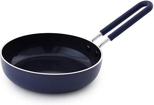 Blue Diamond Cookware Healthy Ceramic Nonstick Mini Egg Pan, Blue (Pack of 1)