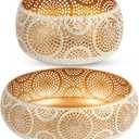 Fruit Bowl Metal Fruit Basket 2pack Candy Fruit and Vegetables Holder for Kitchen, Counter, Dining Room, Table Office, Home Decor (Gold)