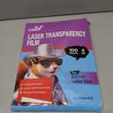 Uinkit Laser Transparency Film 8.5x11 Transparent Paper for Overhead Projector and Laser Jet Printer Copier, 100 Sheets