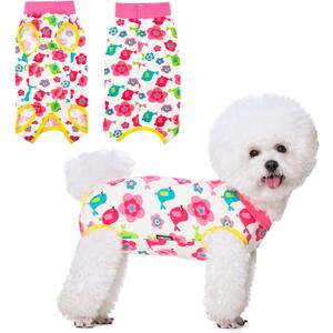 Coppthinktu Recovery Suit for Dogs After Surgery, Dog Onesie Surgery Recovery Suit for Female Spay, Soft Male Surgical Pajamas Bodysuits for Puppy to Anti Licking Dog Cone Alternative
