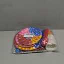 Dog Paw Birthday Party Supplies, 97 PCS Colorful Dog Bones Paw Party Decorations Favors, Includes Dog Bones Tablecloth, Disposable Paper Plates, Forks, Napkins and Paper Cups, Serves 16 Guests