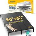 Bunkie Board Queen Size (60x80''), Wood Bed Support Board, Anti-Slip