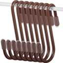 Hotop 36 Pcs Bronze S Hooks for Hanging 2.4 Inch Heavy Duty S Shaped Hook Rack Metal Non Slip Hanger for Christmas Tree Stocking Kitchen Pot Utensils Closet Wire Bathroom Bedroom Pan Bag Towel Plant