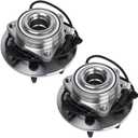 Autoround 515036 4WD/AWD Front Wheel Hub Bearing Assembly Fit for 1999-2007 Chevy Tahoe, Silverado, Suburban, Express 1500, GMC Yukon, Sierra, Savana, Cadillac Escalade, 6 Lug w/ABS 2-Pack