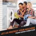 BlueStars Washing Machine Cover For Top-load - Premium Outdoor Protection For Most Washer Dryer Cover - W29x D28x H43 (Silver)