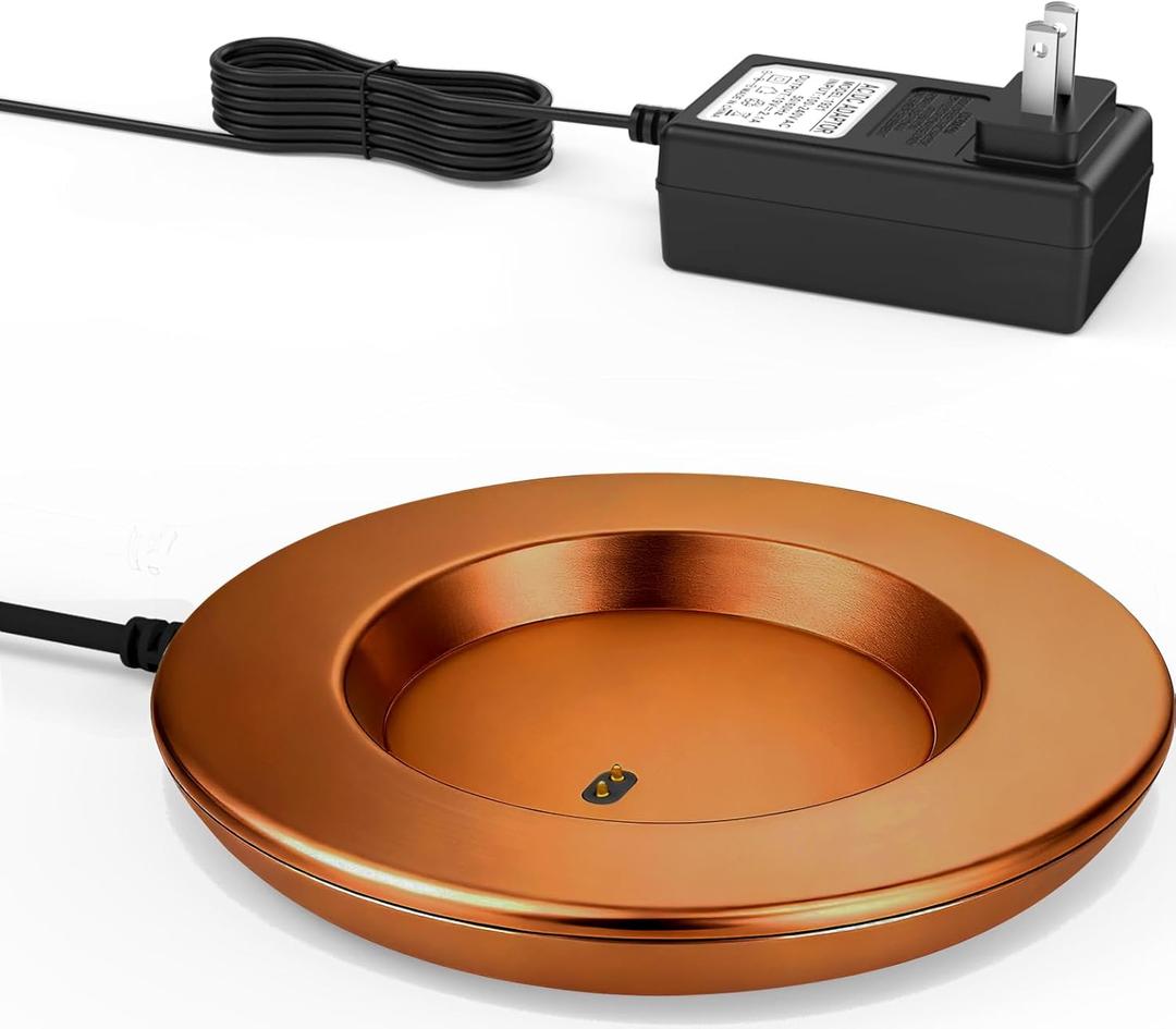 Charging Coaster 2 Compatible with Temperature Control Smart Mug 2,Mug1,Cisain Mug Power Cord for Em/BER Smart Temperature Control Mugs(Copper)