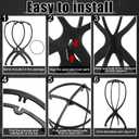 3 x 2 Pack Wig Stand with 2 Pcs Wig Dust Bags, Wig Holder Hat Display with Wig Bag for Women Multiple Wigs - Wig Party Kit for Salon Home Travel Use (White)