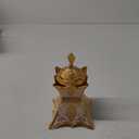 Bakhoor Incense Burner, Charcoal Incense Burner - for Yoga, Spa Aromatherapy, Office & Home Decor, Trophy Shape (Gold)