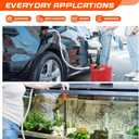 Portable Transfer Pump Battery Operated Electric Siphon Pump for Gas, Fuel, Diesel, Water Transfer 2.4 GPM Flow Oil Extractor, 47 Inches Hose-Easy to Use Hand Fuel Pump, Multi-Use Siphon Transfer Pump