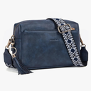 Triple Zip Small Crossbody Bag for women,Wide Strap Cell Phone Purse Shoulder Handbag Wallet with Credit Card Slots