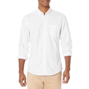 Amazon Essentials Men's Button-Down Long Sleeve Casual Pocket Oxford Shirt, 