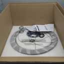 Glam Crystal Chandelier 24 Inch Ring Chandeliers with Remote Dimmable LED Light Adjustable Hanging Lights Luxury Ceiling Pendant Lighting Fixtures for Living Dining Bedroom Foyer Black Light