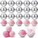Patelai 16 Pcs Metal Bath Bomb Molds 6 Cm/ 2.4 Inch, EasyRelease Soap Mold & Bath Bombs Press for DIY Making Supplies, Ideal Gift for Spa Handmade Crafts