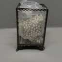 PuTwo Makeup Organizer Vintage Make up Brush Holder with Free White Pearls - Small (Clear)