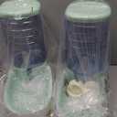 Automatic Dog Cat Feeder and Water Dispenser Gravity Food Feeder and Waterer Set with Pet Food Bowl for Small Medium Dog Puppy Kitten, Large Capacity 1 Gallon x 2 (Green)