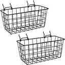 G.CORE 2 Pack Pegboard Baskets, Metal Shelves Hooks to 1/8" 1/4" Peg Boards, Peg Board Baskets Bins Set - Organize Tools Workbench Accessories Garage Storage Wall Mount Organizer Attachments