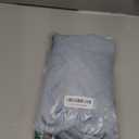 Fog Blue Boho Shower Curtain, 72 x 72 Tufted Chevron Textured Striped Modern Farmhouse Minimalist Cloth Shower Curtain for Bathroom