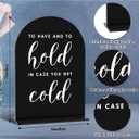 2 x Acrylic Wedding Signs, To Have And To Hold Signs for Marriage Reception, Bridal Shower Decorations, Modern Arched Round Top Acrylic Table Top Sign with Holder for Wedding Party Dinner (Black)