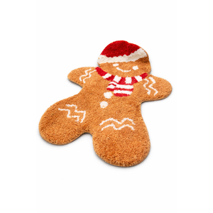 Feblilac Gingerbread Bath Mat, Cute Soft Bathroom Mats, Fun Water Absorbent Non-Slip Bathroom Mat, Machine Washable