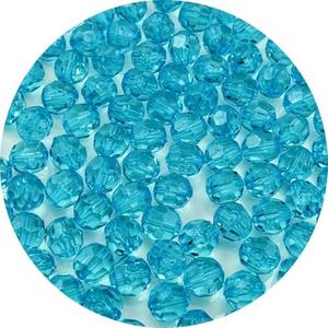 YUEXIGO 400pcs 8mm Acrylic Round Faceted Beads for Crafts Faceted Spacer Beads for Sewing Crafts Decoration Necklaces Bracelets Earrings Jewelry Making(Light Lake Blue)