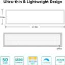 6PACK 1x4 LED Flat Panel Light Surface Mount, 3000/4000/5000k Selectable & TRIAC Dimmable5500LM 50W Flat Panel Light, Input AC 120V, 1x4 LED Lights Fixture for Garage/Kitchen/Office-White
