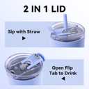 VEGOND 30 oz Insulated Stainless Steel Tumblers with lid and straw Bulk Pack Double Wall Vacuum Coffee Mug with Non-Slip Silicone Base, Sweat Proof Powder Coated Cup for Hot Cold Drinks, Blue 4Pack