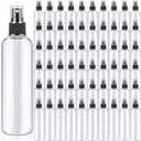 Eccliy 64 Pcs 8 oz Spray Bottles Fine Mist Cleaning Bottles Clear Empty Plastic Travel Sprayer Refillable Sprayer with Cap for Cleaning Solutions Oils Travel Perfumes(Black)
