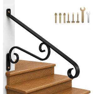Outdoor Stair Handrails, 1-2 Steps Art Porch Handrails