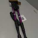 TheFitLife Nordic Walking Trekking Poles - 2 Sticks with Anti-Shock and Quick Lock System, Telescopic, Collapsible, Ultralight for Hiking, Camping, Mountaining, Backpacking, Walking, Trekking, From 26" to 51.2" (Purple)
