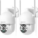 ARCCTV 2K Security Cameras Outdoor, 360°Pan-Tilt View 2.4G/5G WiFi Security Camera with Motion Tracking, Spotlight & Siren, 2-Way Audio, Full Color Night Vision, Waterproof (2 Pack)