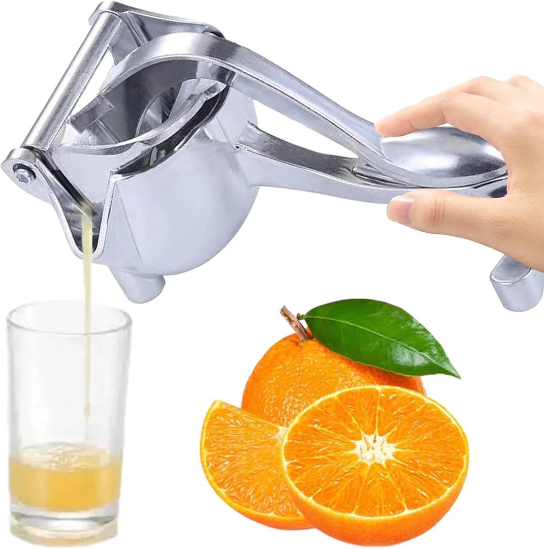 Manual Juicer, Upgrade Aluminum Juice Squeezer Handheld for Effortless Juice Extraction, Hand Press Lemon Squeezer & Citrus Press Juicer for Lemon, Orange, Grape, Easy to Clean