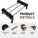 ROLLINGDOG 18 Inch Paint Bucket Dolly-Exclusive Paint Bucket Caddy with Steel Frame and Plastic Ends, 360° Swivel Casters with Foot Pedal Brakes, Supports 80 LBS, Black