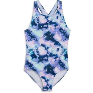 Lands' End Girls' Swimwear UPF 50 One Piece Swim Suit (XS-XL) (Small, Periwinkle)
