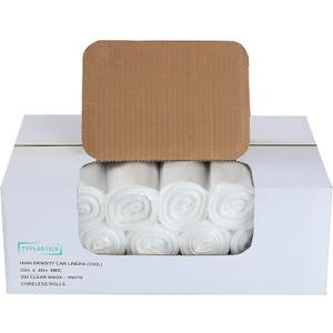 TYPLASTICS 33 Gallon Clear Trash Can Liners - 33" x 40" - HD Garbage Bags - Case of 500