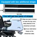 Wheelchair Tray Table with Cup Holder, Removable Lap Tray, Portable Wheelchair Desk Accessories for Eating, Reading, Resting, Fits Width of Armrests of 16" - 20", Gray
