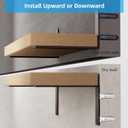 6-Pack Heavy Duty 10-Inch Black Shelf Brackets, L Shelf Bracket 10 Inch for Floating Shelves, 1/5-Inch Thick