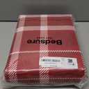 Bedsure Christmas Duvet Cover Queen - Christmas Bedding Set, Reversible Buffalo Check Printed Plaid Duvet Cover, 3 Pieces Bedding Set with 2 Pillow Shams (Queen, Snowflake and Reindeer) (Queen (90" x 90"))