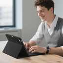 Wenlaty for iPad (A16) 11th/10th Generation Case with Keyboard - Detachable Wireless, Thin & Light Folio Keyboard Cover with Pencil Holder, for iPad 11-inch 11th 2025/10.9-inch 10th 2022, Black