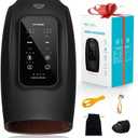 ALLJOY Hand Massager for Arthritis and Carpal Tunnel Relief, Touchscreen Cordless Hand Massager with Vibration and Heat, 6 Levels Pressure Point Therapy, Christmas Gifts for Women/Men (Black)